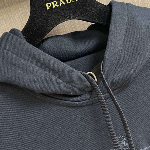 人気急上昇 プラダ コットン 偽物 フリース 刺繍ロゴ pua33796